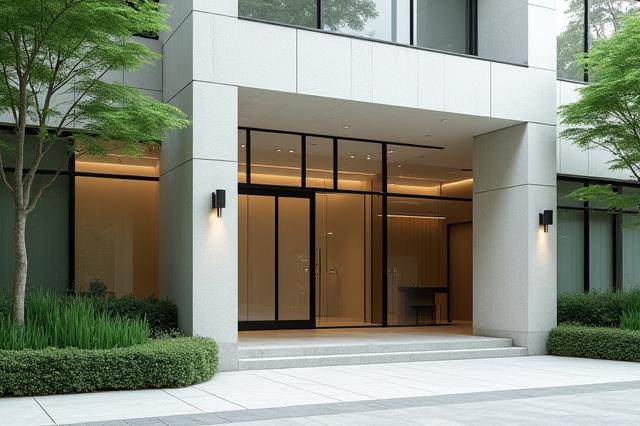 Shio Namiのモダンな本社社屋の外観